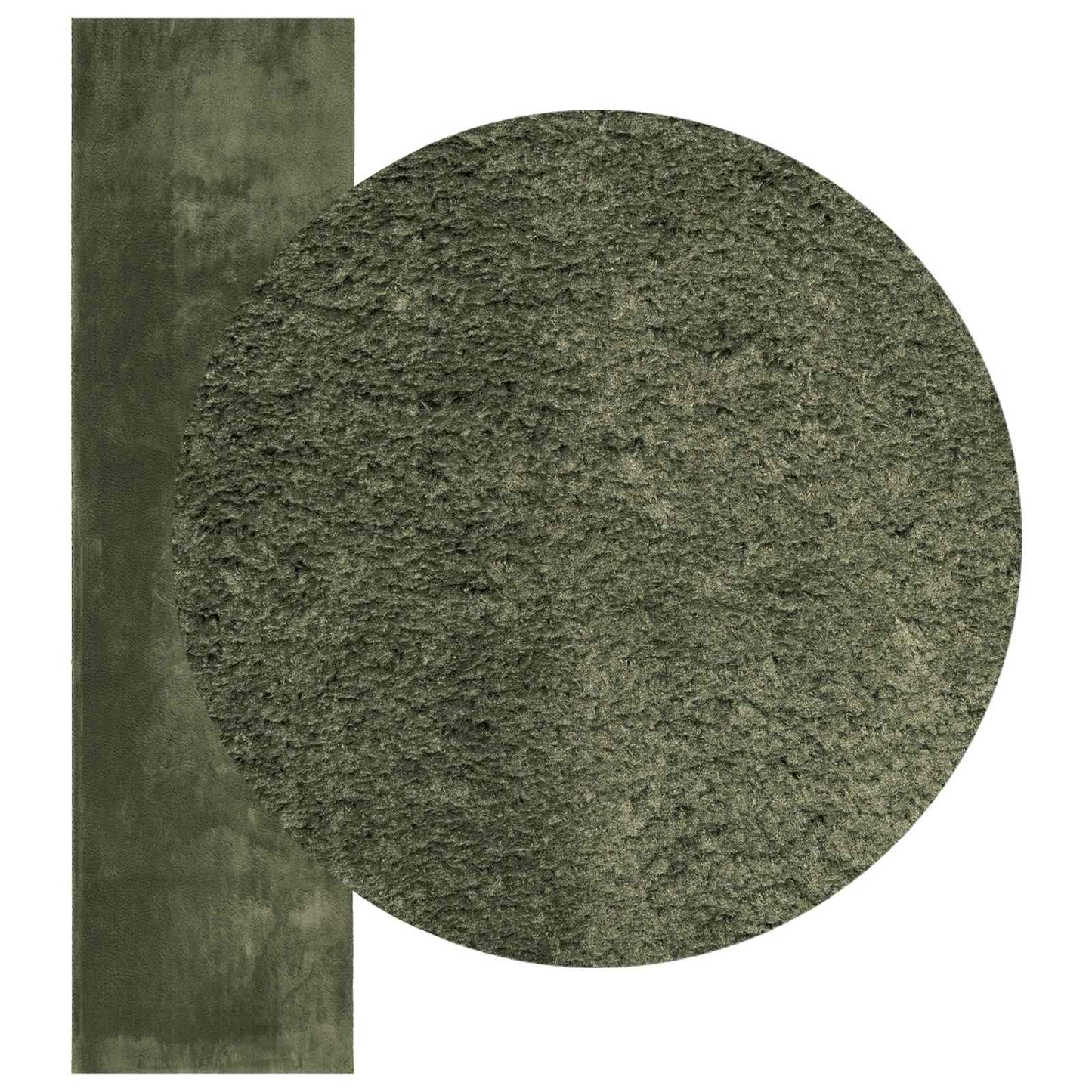 vidaXL Medium Pile Soft and Washable Rug HUARTE Forest green Polyester 3