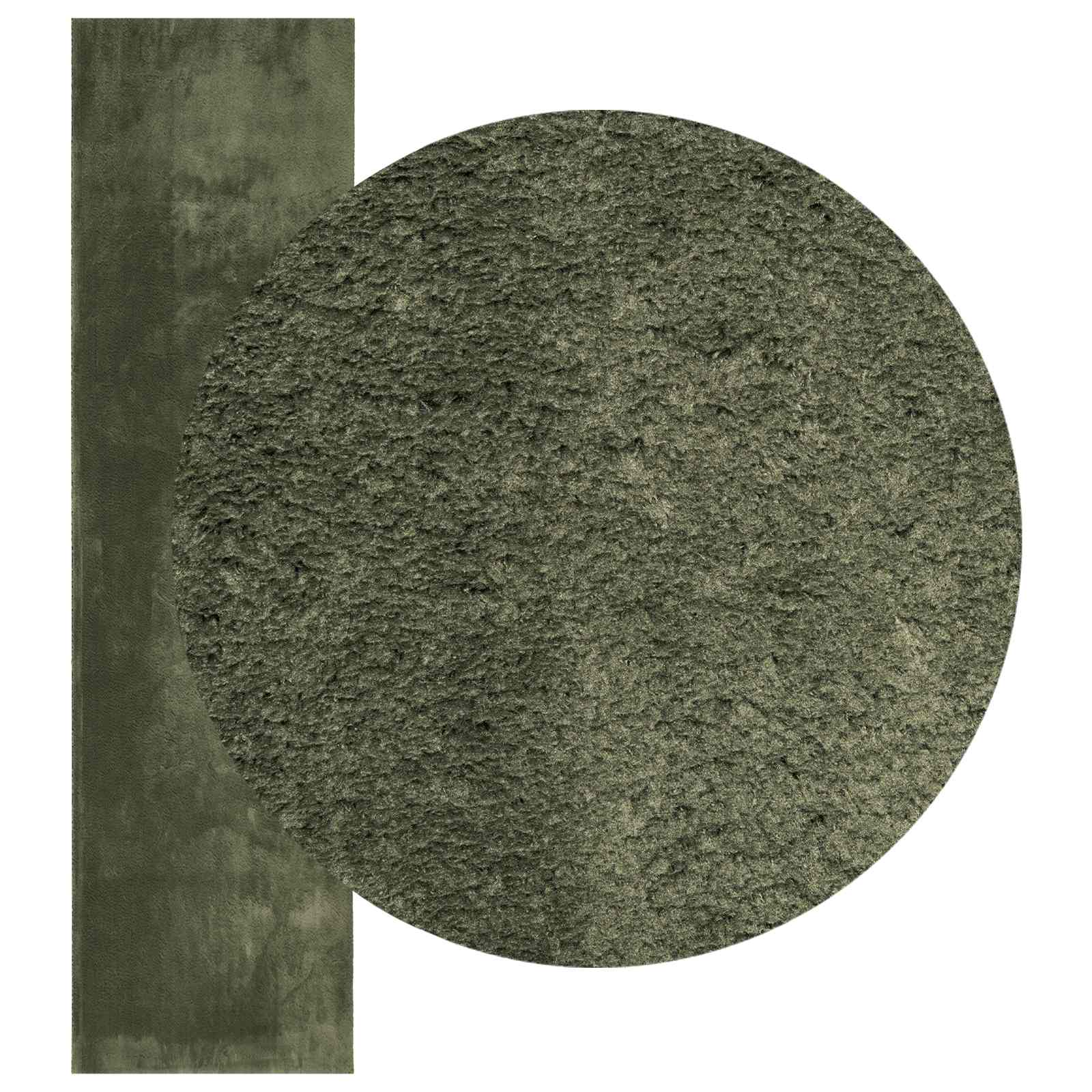 vidaXL Medium Pile Soft and Washable Rug HUARTE Forest green Polyester 3