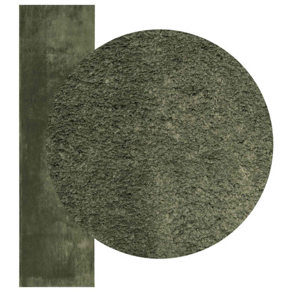 vidaXL Medium Pile Soft and Washable Rug HUARTE Forest green Polyester 3
