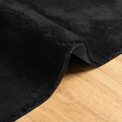vidaXL Medium Pile Soft and Washable Rug HUARTE Black 300 x 80 cm 6