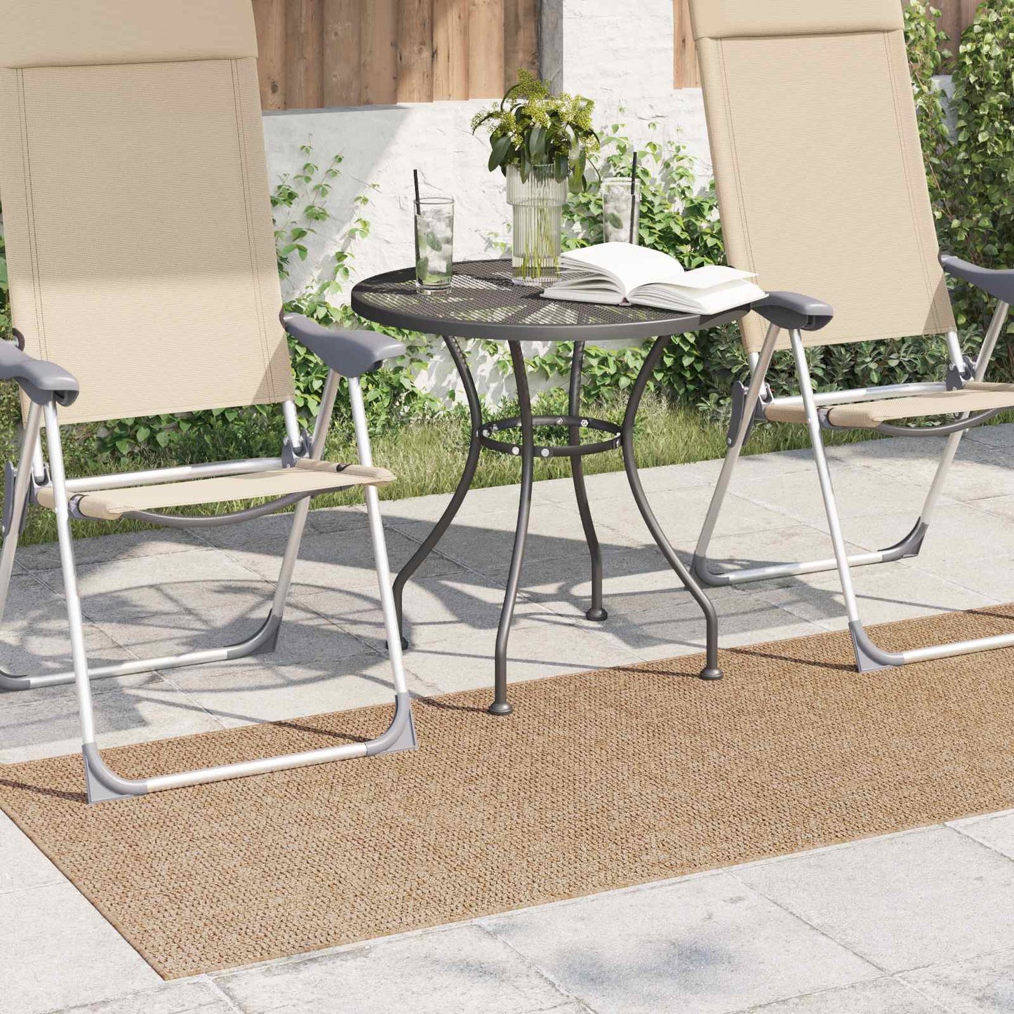 vidaXL Indoor and Outdoor Rug AGIRA Natural 200 x 80 cm Polyester 3