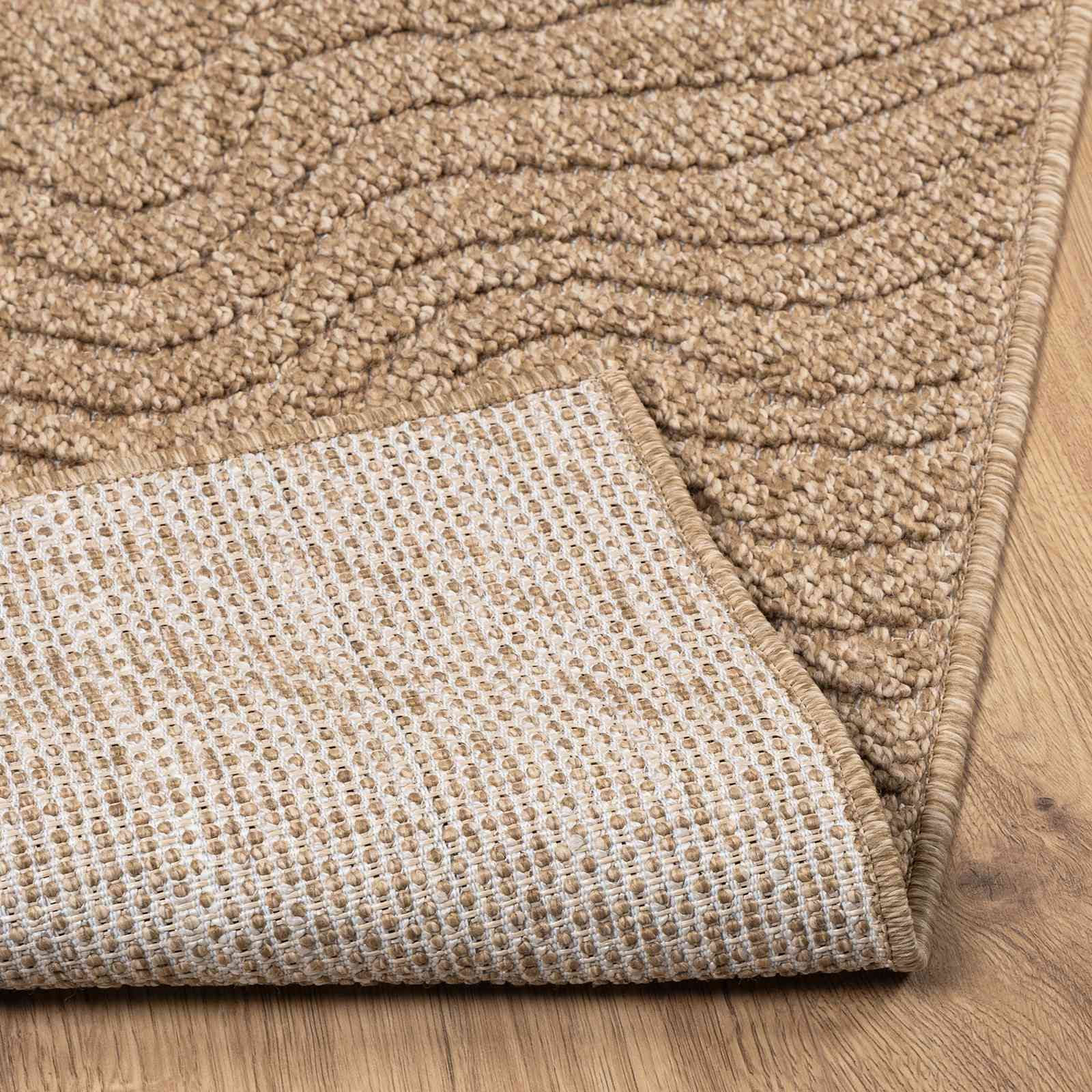 vidaXL Indoor and Outdoor Rug AGIRA Natural 170 x 120 cm Polyester 4