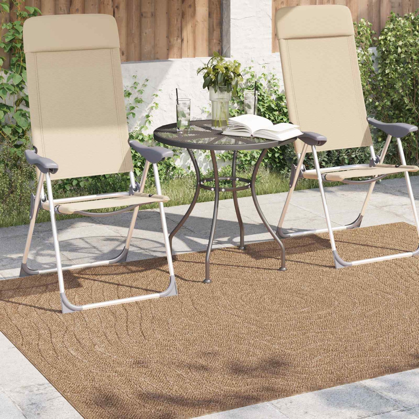 vidaXL Indoor and Outdoor Rug AGIRA Natural 170 x 120 cm Polyester 3