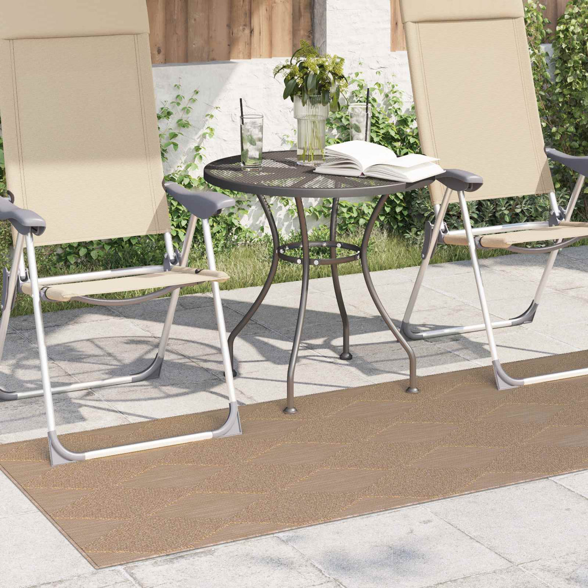 vidaXL Indoor and Outdoor Rug AGIRA Natural 200 x 80 cm Polyester 3
