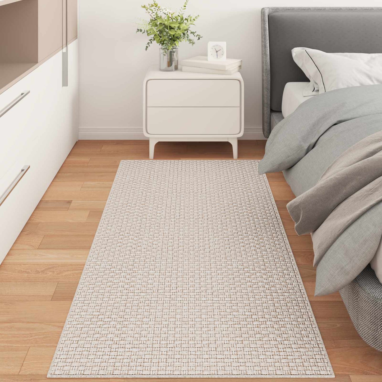 vidaXL Area Rugs Rectangular FARO Cream 200 x 80 cm Polyester 1