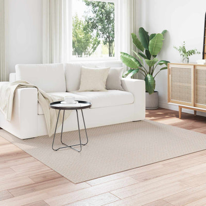 vidaXL Area Rugs Square FARO Cream 120 x 120 cm Polyester 1