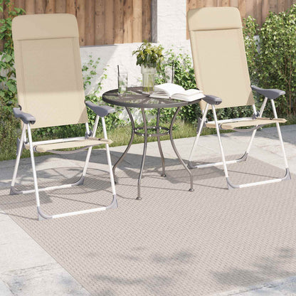 vidaXL Area Rugs Square FARO Cream 120 x 120 cm Polyester 3