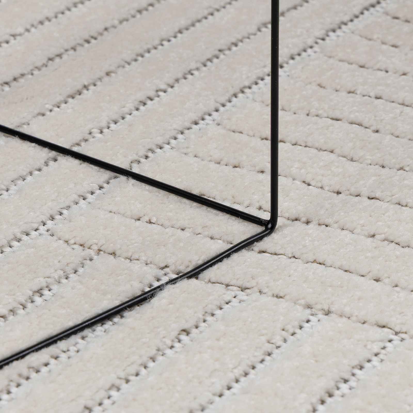 vidaXL Indoor and Outdoor Rug PALMERAS Cream 170 x 120 cm Polyester 5
