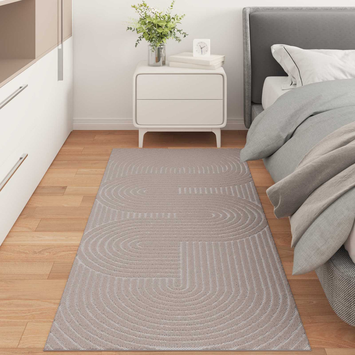 vidaXL Indoor and Outdoor Rug PALMERAS Polyester Zen Sand Beige