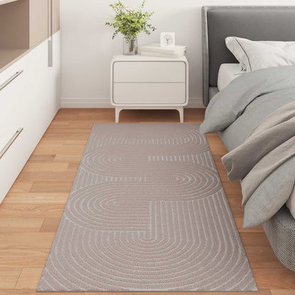 vidaXL Indoor and Outdoor Rug PALMERAS Polyester Zen Sand Beige