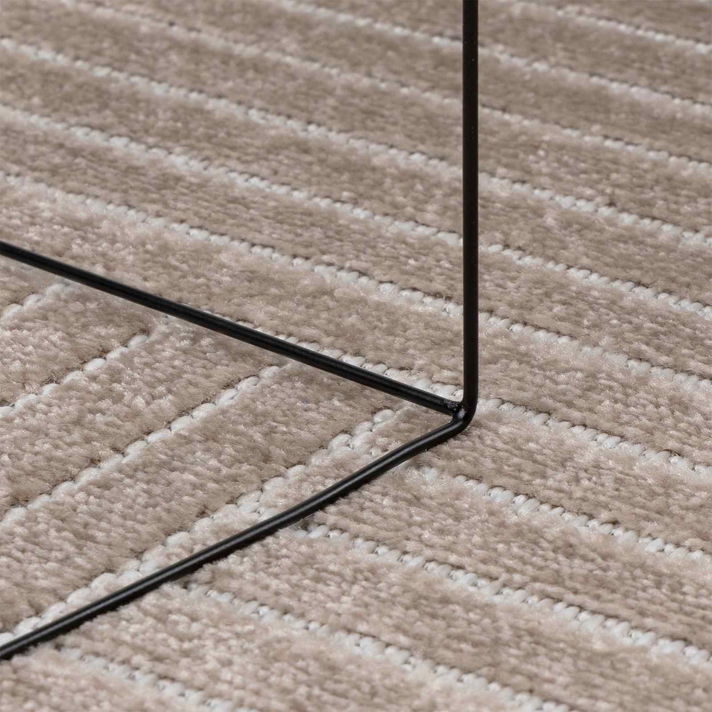 vidaXL Indoor and Outdoor Rug PALMERAS Beige 120 x 120 cm Polyester 5