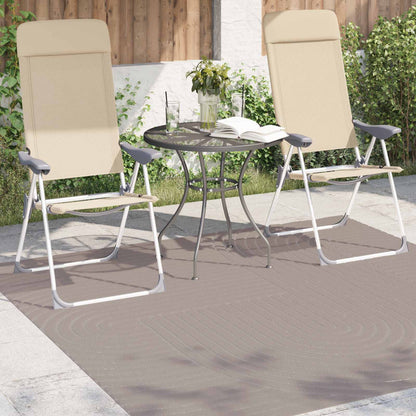 vidaXL Indoor and Outdoor Rug PALMERAS Beige 120 x 120 cm Polyester 3