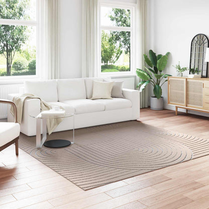 vidaXL Indoor and Outdoor Rug PALMERAS Polyester Zen Sand Beige