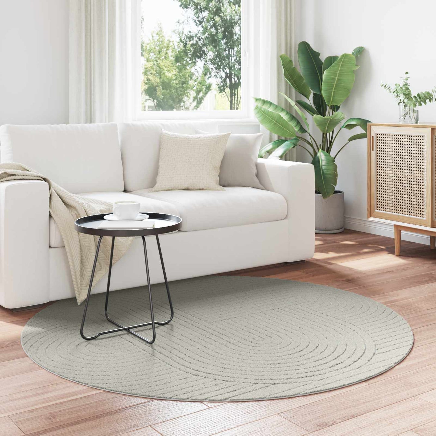 vidaXL Indoor and Outdoor Rug PALMERAS Green Ø 160 CM Polyester 1