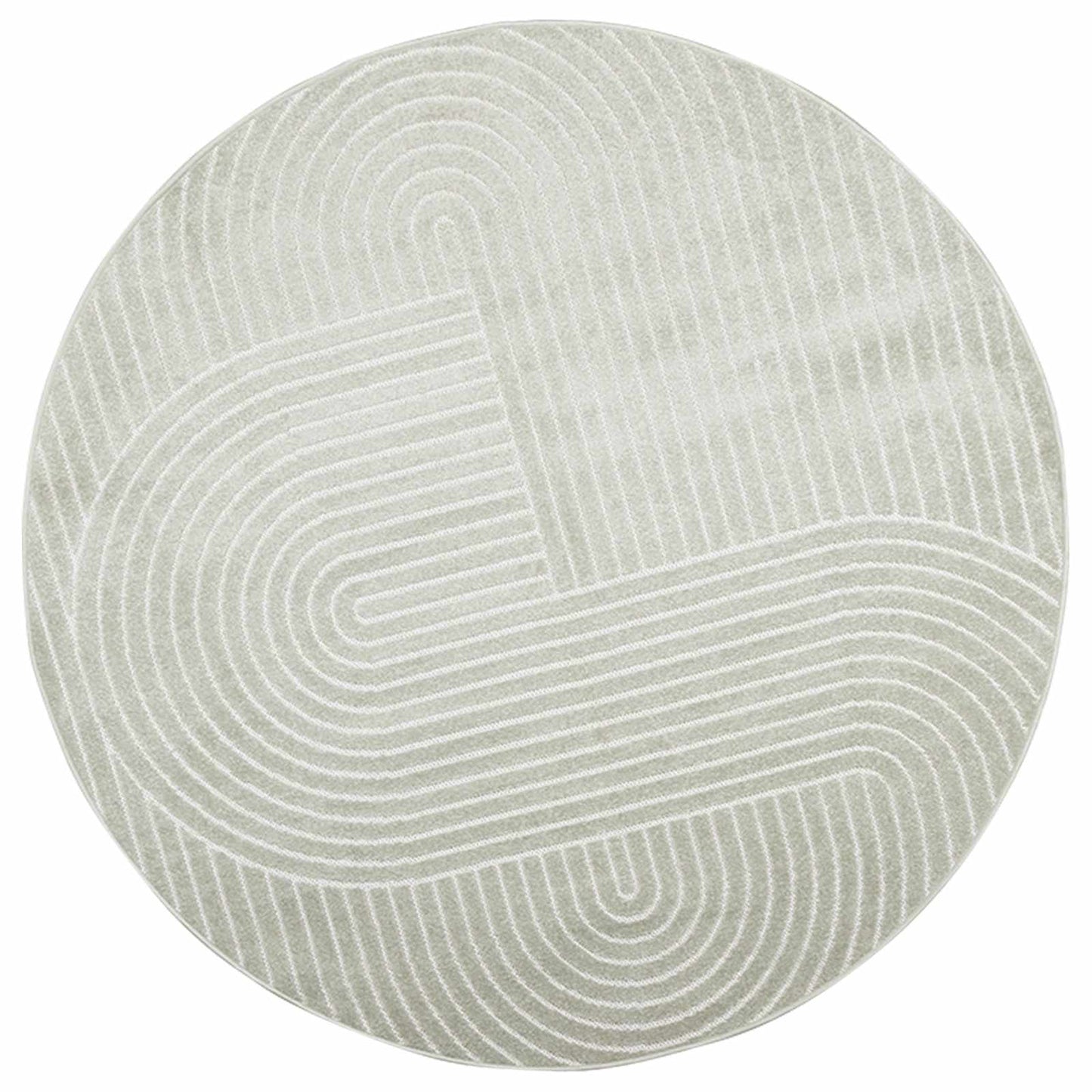 vidaXL Indoor and Outdoor Rug PALMERAS Green Ø 160 CM Polyester 2
