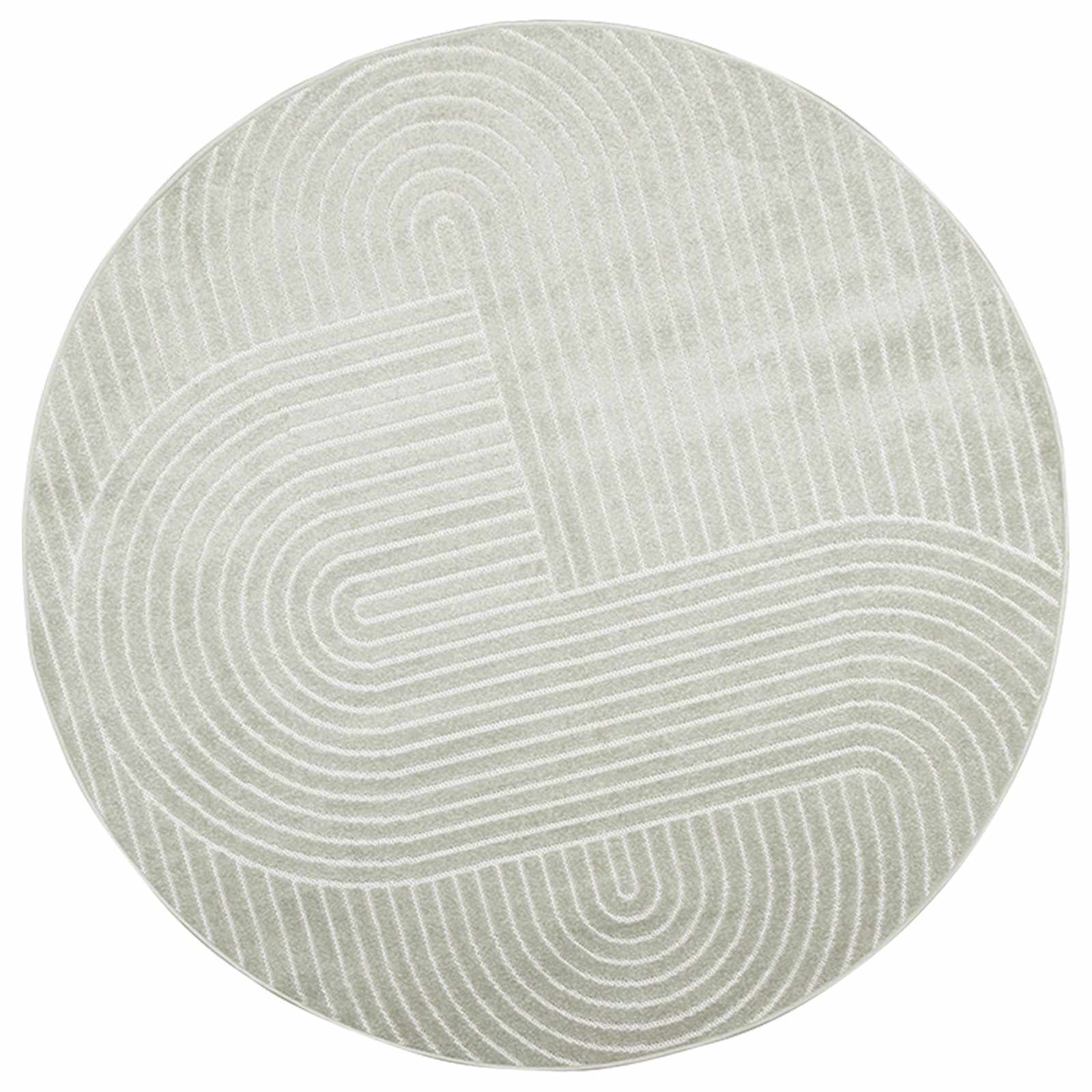 vidaXL Indoor and Outdoor Rug PALMERAS Green Ø 160 CM Polyester 2