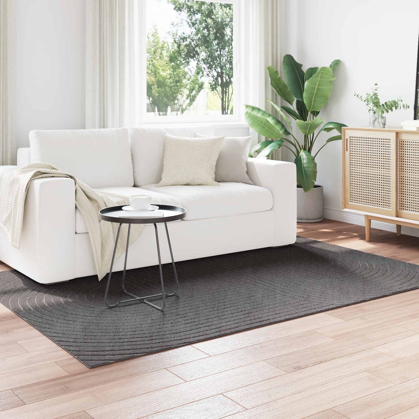 vidaXL Indoor and Outdoor Rug PALMERAS Anthracite 170 x 120 cm 1