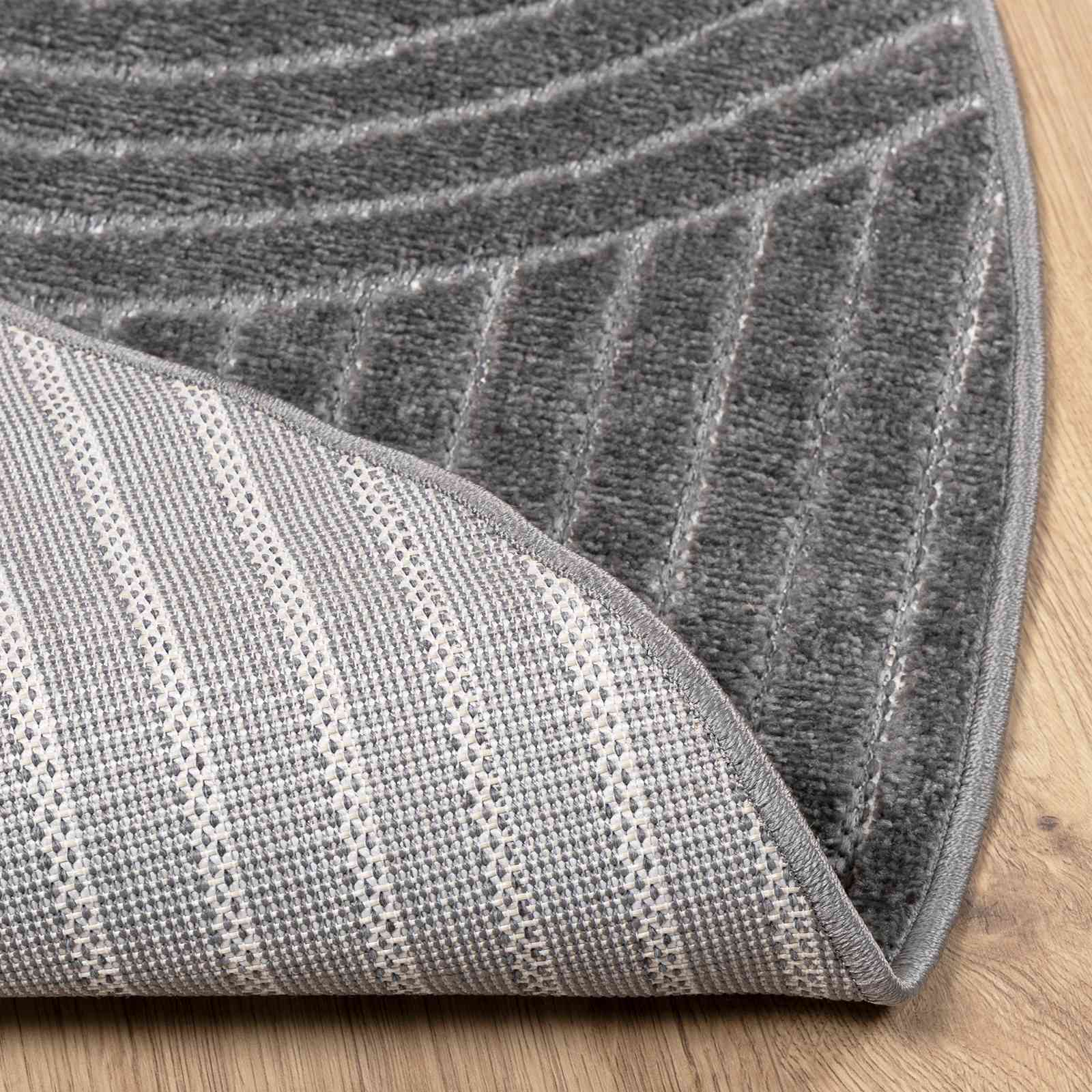 vidaXL Indoor and Outdoor Rug PALMERAS Anthracite Ø 160 CM Polyester 4