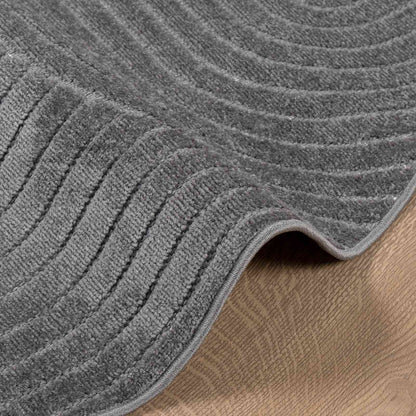 vidaXL Indoor and Outdoor Rug PALMERAS Anthracite Ø 160 CM Polyester 6