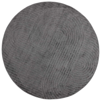 vidaXL Indoor and Outdoor Rug PALMERAS Anthracite Ø 160 CM Polyester 2