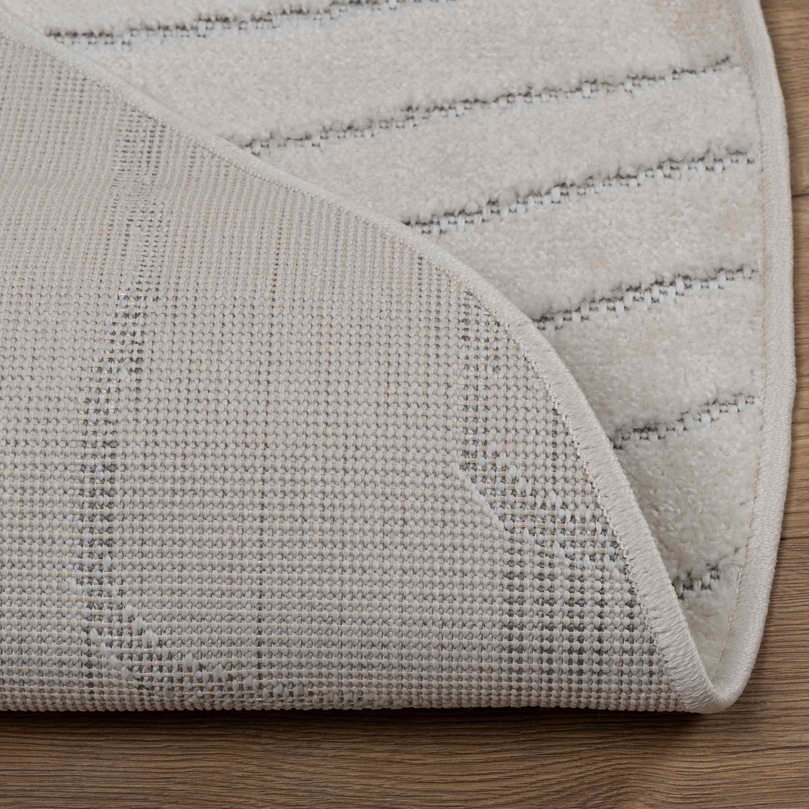 vidaXL Indoor and Outdoor Rug PALMERAS Cream Ø 160 CM Polyester 4