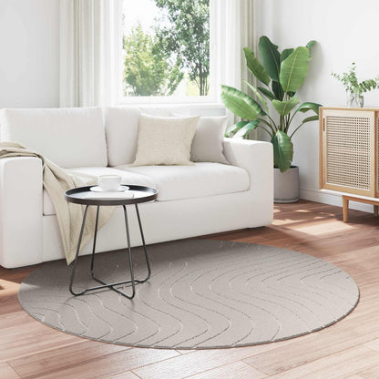 vidaXL Indoor and Outdoor Rug PALMERAS Cream Ø 160 CM Polyester 1