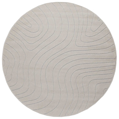 vidaXL Indoor and Outdoor Rug PALMERAS Cream Ø 160 CM Polyester 2