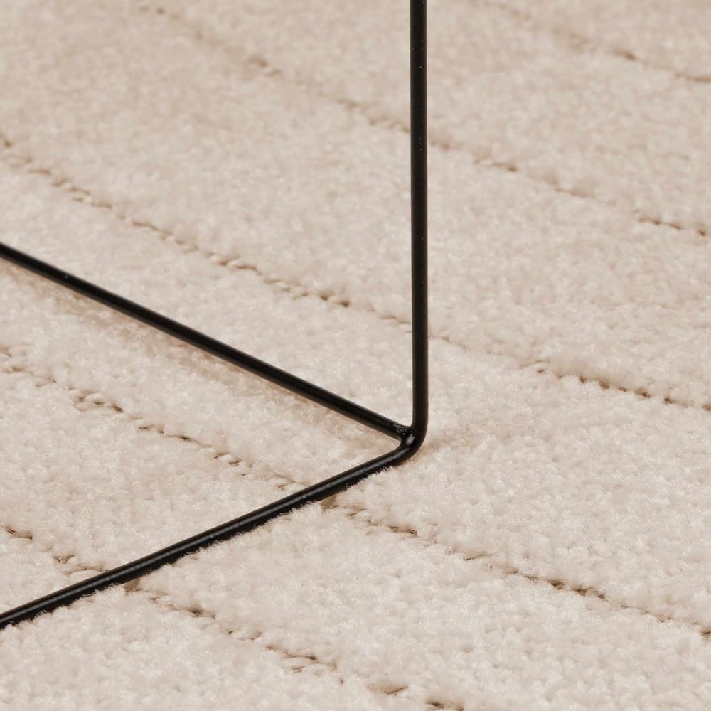Indoor and Outdoor Rug PALMERAS Polyester Waveform Beige 120 x 170 cm
