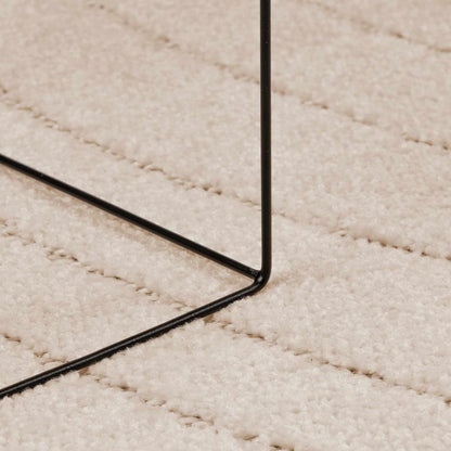 Indoor and Outdoor Rug PALMERAS Polyester Waveform Beige 120 x 170 cm