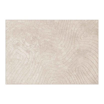 Indoor and Outdoor Rug PALMERAS Polyester Waveform Beige 120 x 170 cm