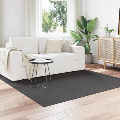 vidaXL Indoor and Outdoor Rug PALMERAS Waveform Anthracite
