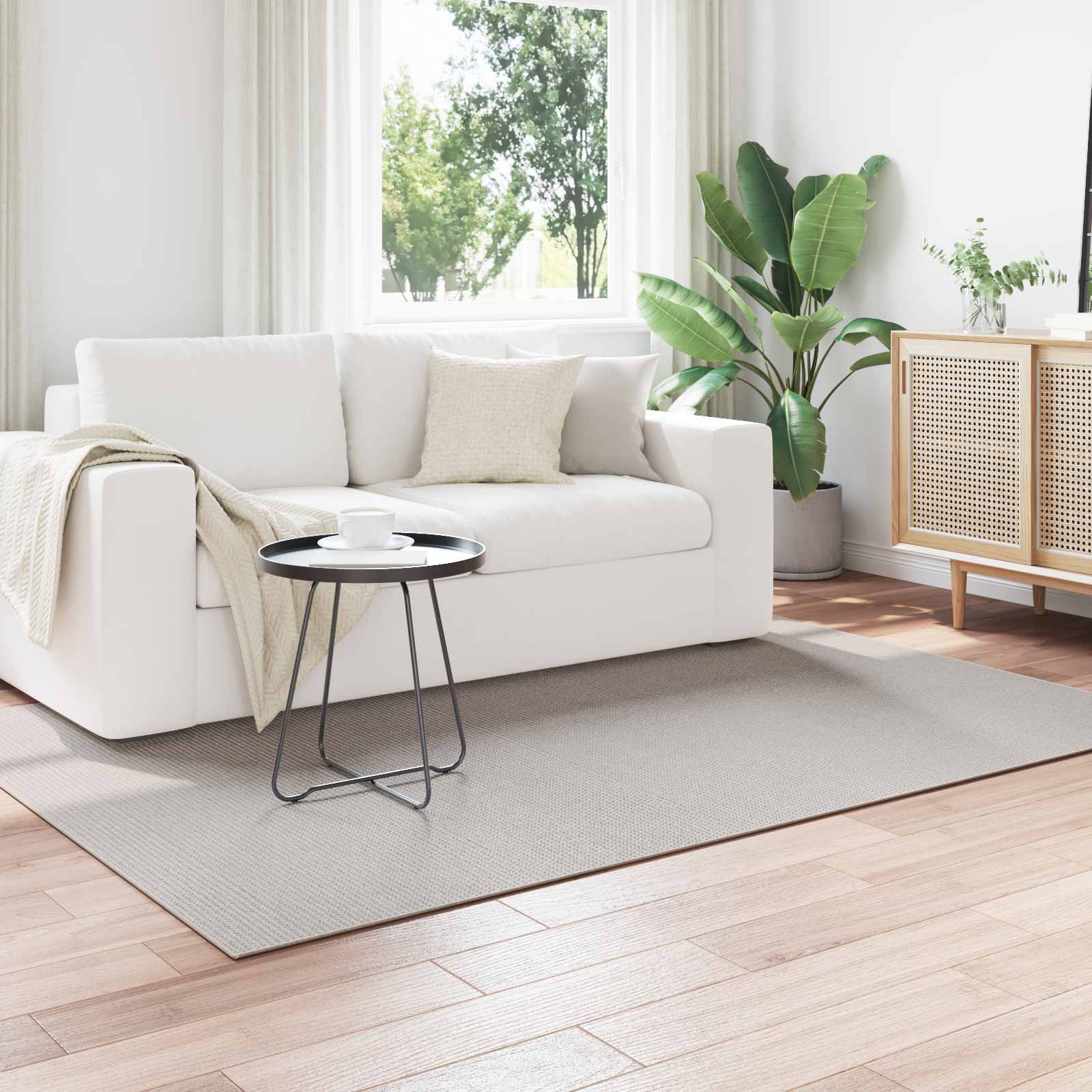 vidaXL Indoor Rug LUGO Cream 200 x 140 cm Polyester 1