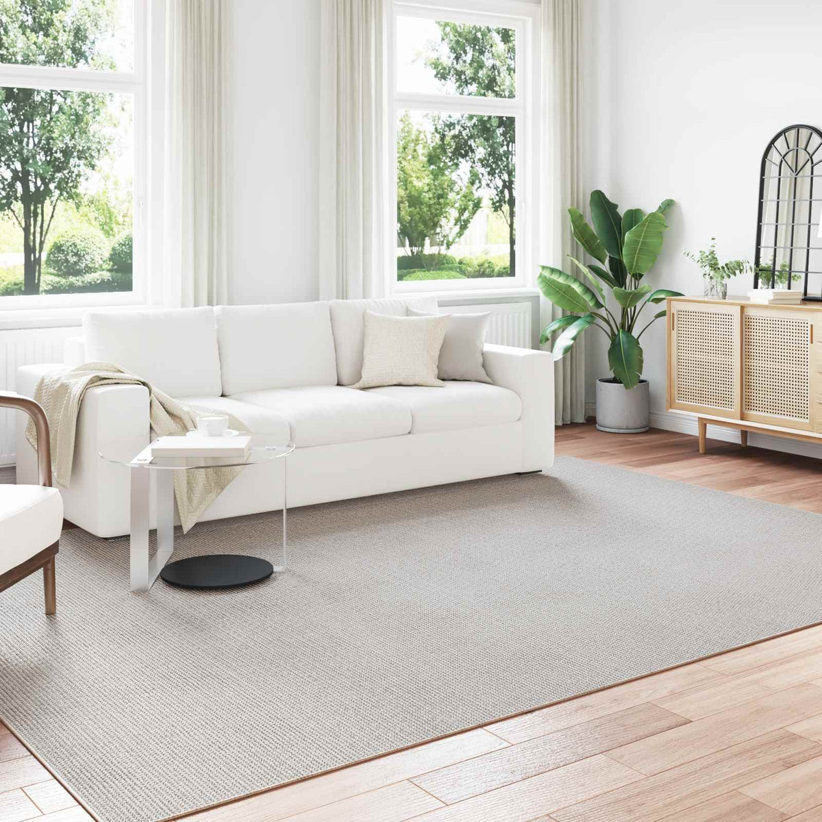 vidaXL Indoor Rug LUGO Polyester Cream