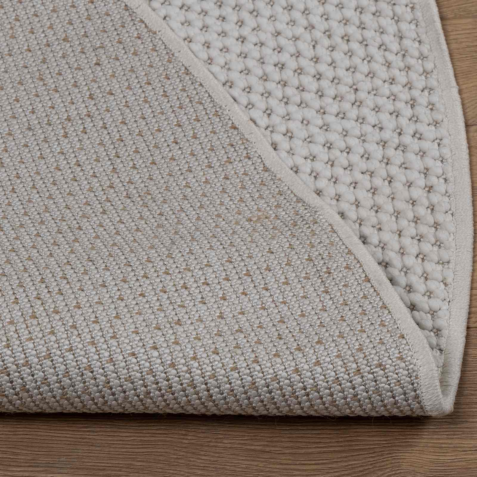 vidaXL Indoor Rug LUGO Cream Ø 160 CM Polyester 5