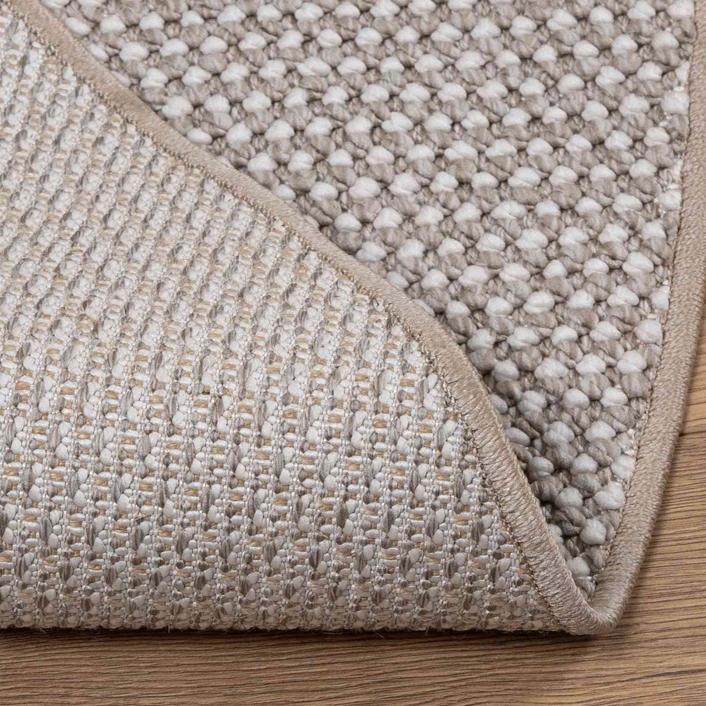 vidaXL Indoor Rug LUGO Taupe Ø 160 CM Polyester 4