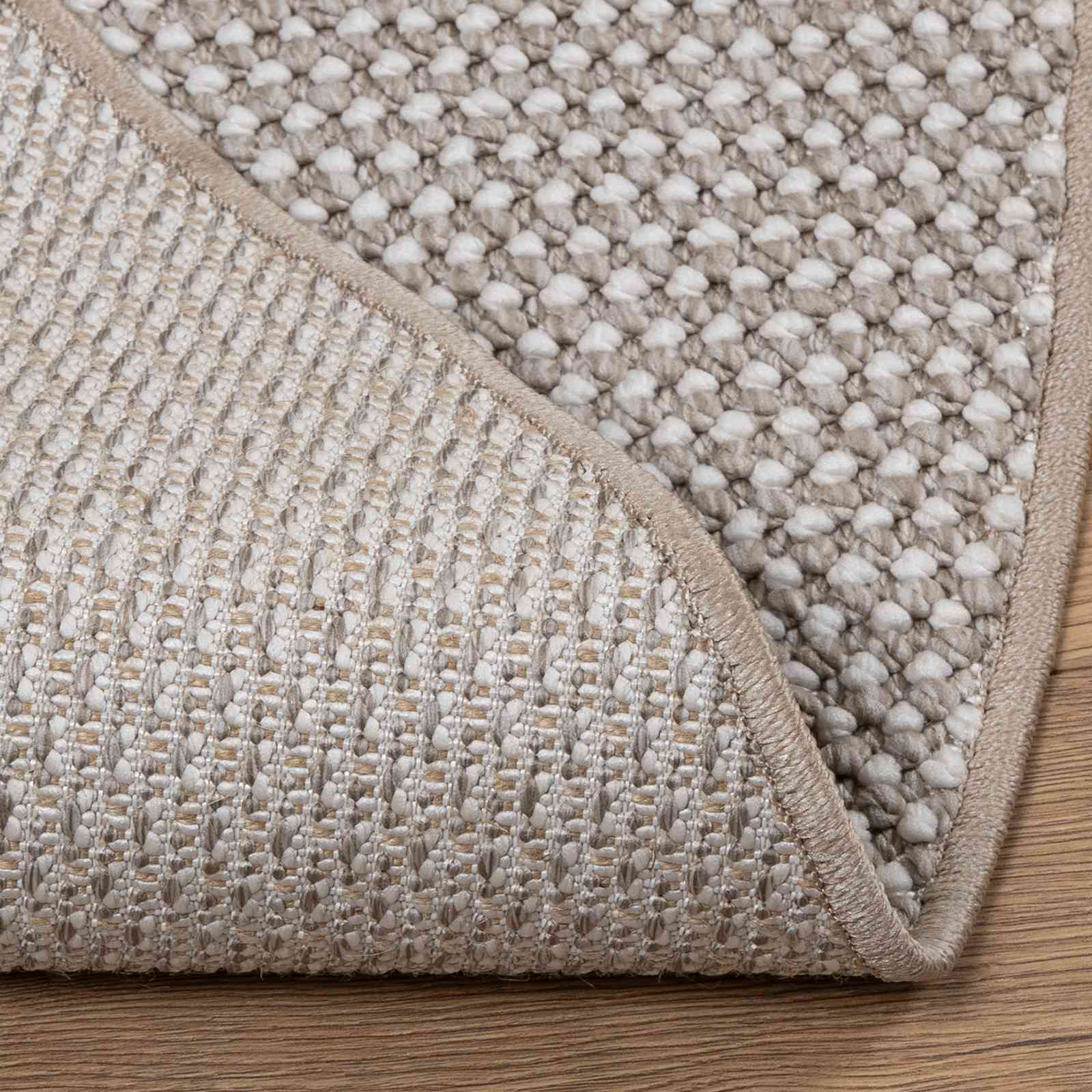 vidaXL Indoor Rug LUGO Taupe Ø 160 CM Polyester 4