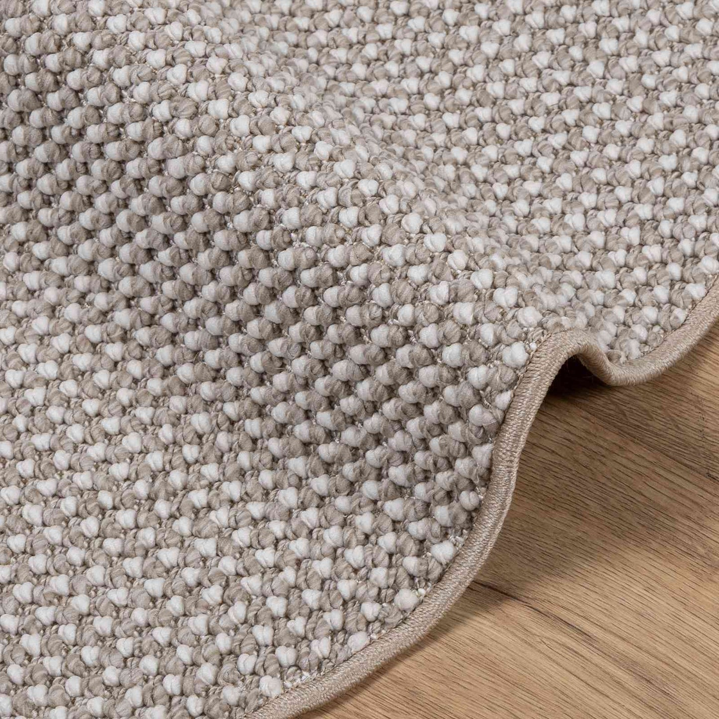 vidaXL Indoor Rug LUGO Taupe Ø 160 CM Polyester 5
