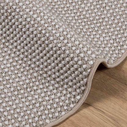 vidaXL Indoor Rug LUGO Taupe Ø 160 CM Polyester 5
