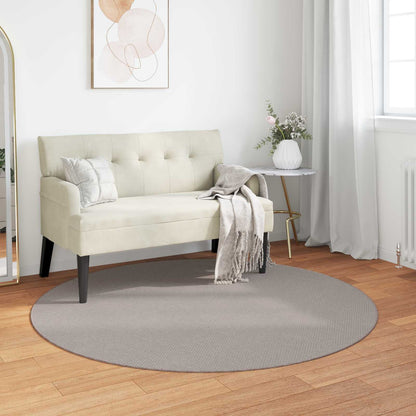 vidaXL Indoor Rug LUGO Taupe Ø 160 CM Polyester 1