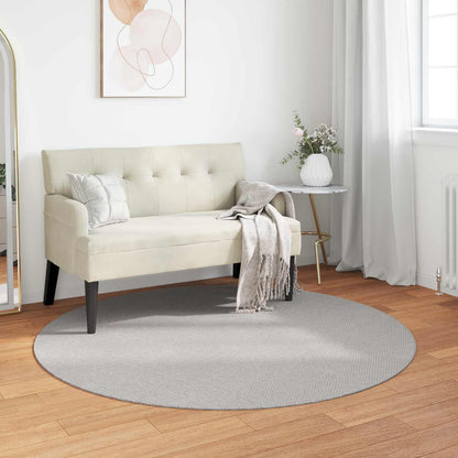 vidaXL Indoor Rug LUGO Cream and Grey Ø 160 CM Polyester 1