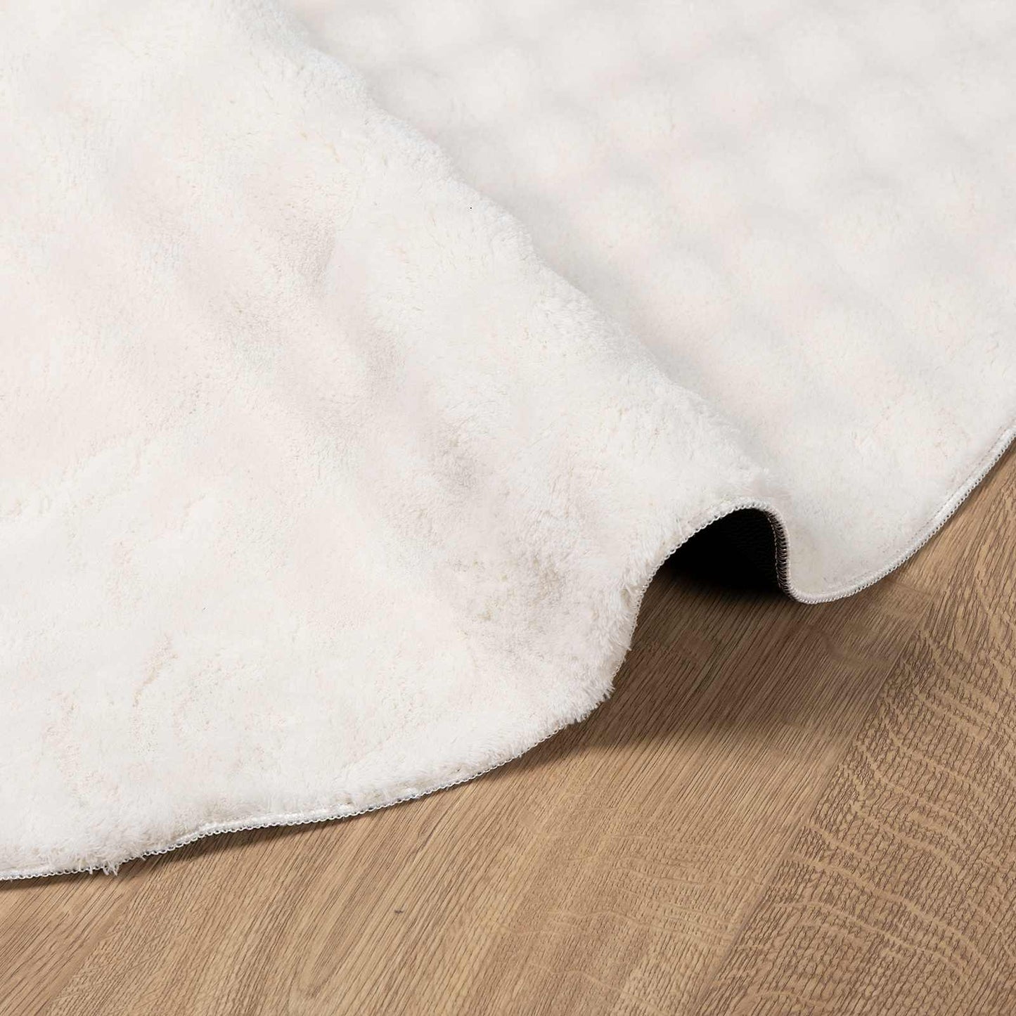 vidaXL Area Rugs Round SIROLO Cream Ø 160 CM Polyester 5