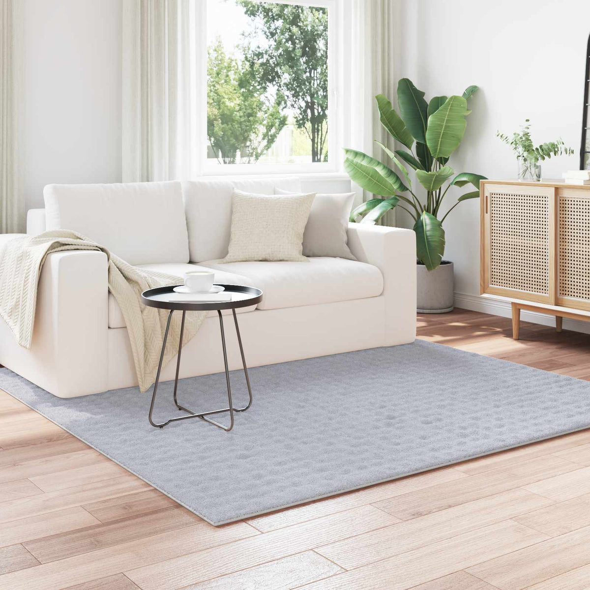 vidaXL Indoor Rug SIROLO Polyester Medium Pile Grey