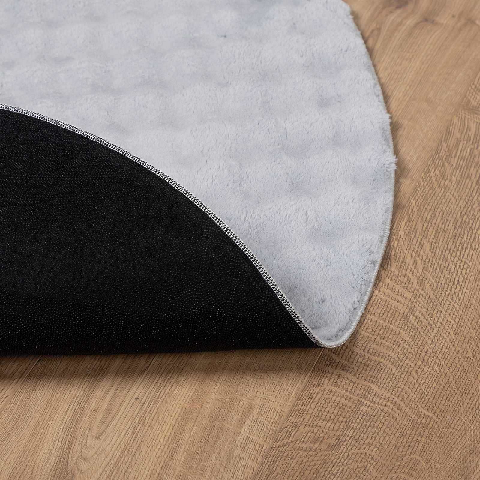 vidaXL Area Rugs Round SIROLO Grey Ø 160 CM Polyester 4