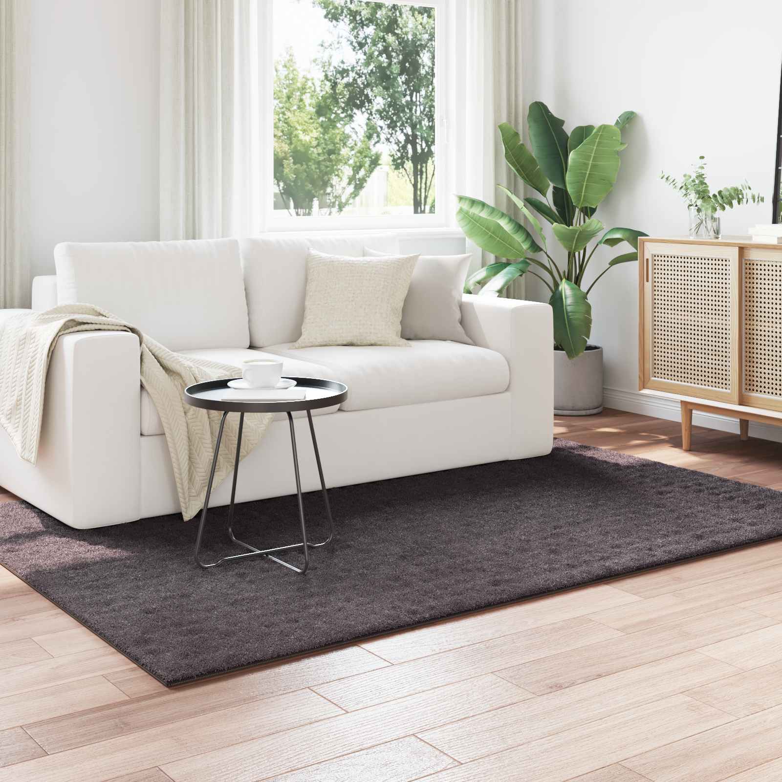 vidaXL Area Rugs Rectangular SIROLO Anthracite 170 x 120 cm Polyester 1