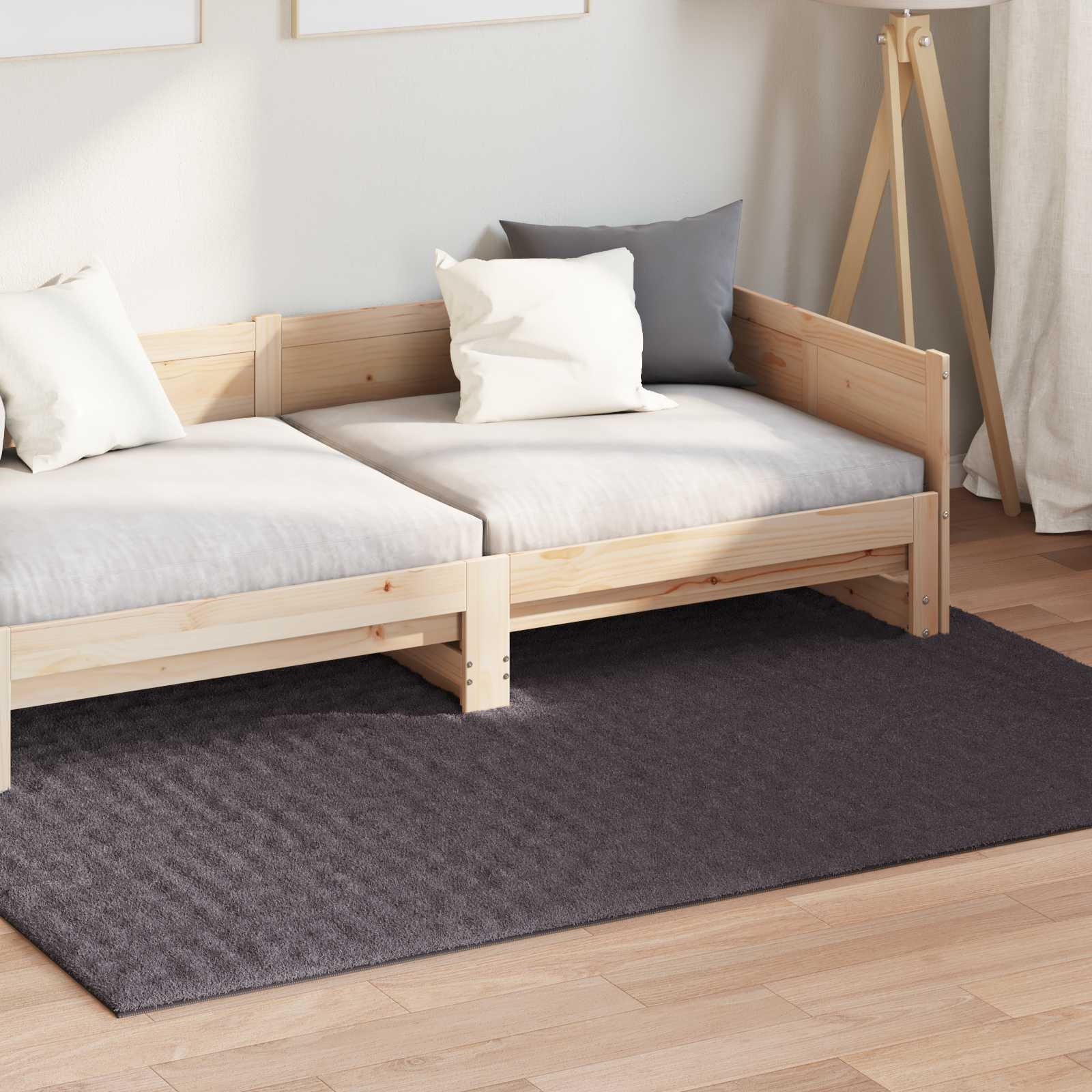 vidaXL Area Rugs Rectangular SIROLO Anthracite 200 x 140 cm Polyester 3