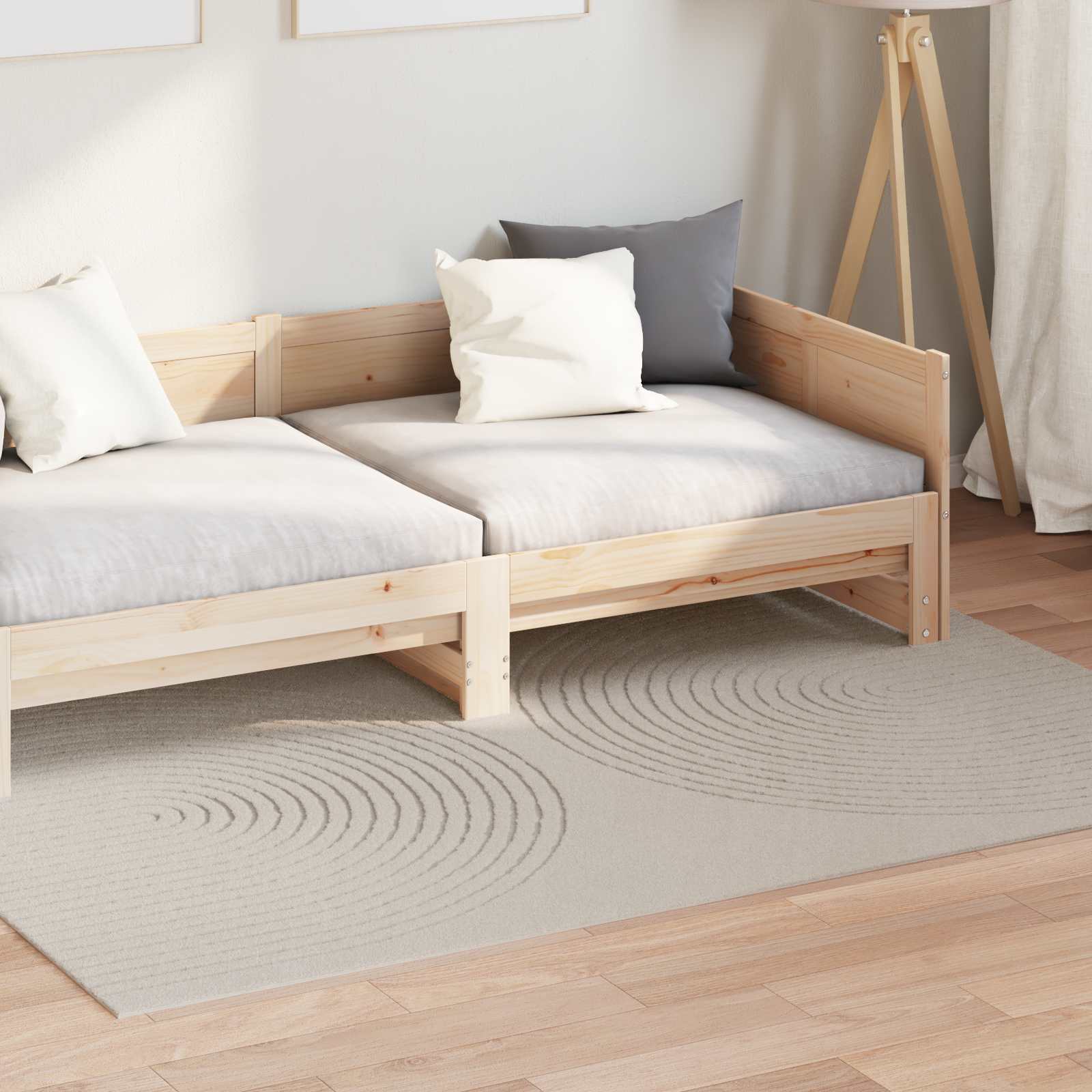 vidaXL Indoor Rug GALATI Cream 170 x 120 cm Polyester 3