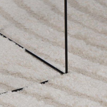 vidaXL Indoor Rug GALATI Cream Ø 160 CM Polyester 6