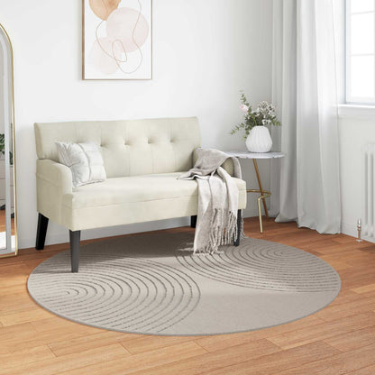 vidaXL Indoor Rug GALATI Cream Ø 160 CM Polyester 1