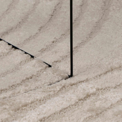 vidaXL Indoor Rug GALATI Beige Ø 160 CM Polyester 6