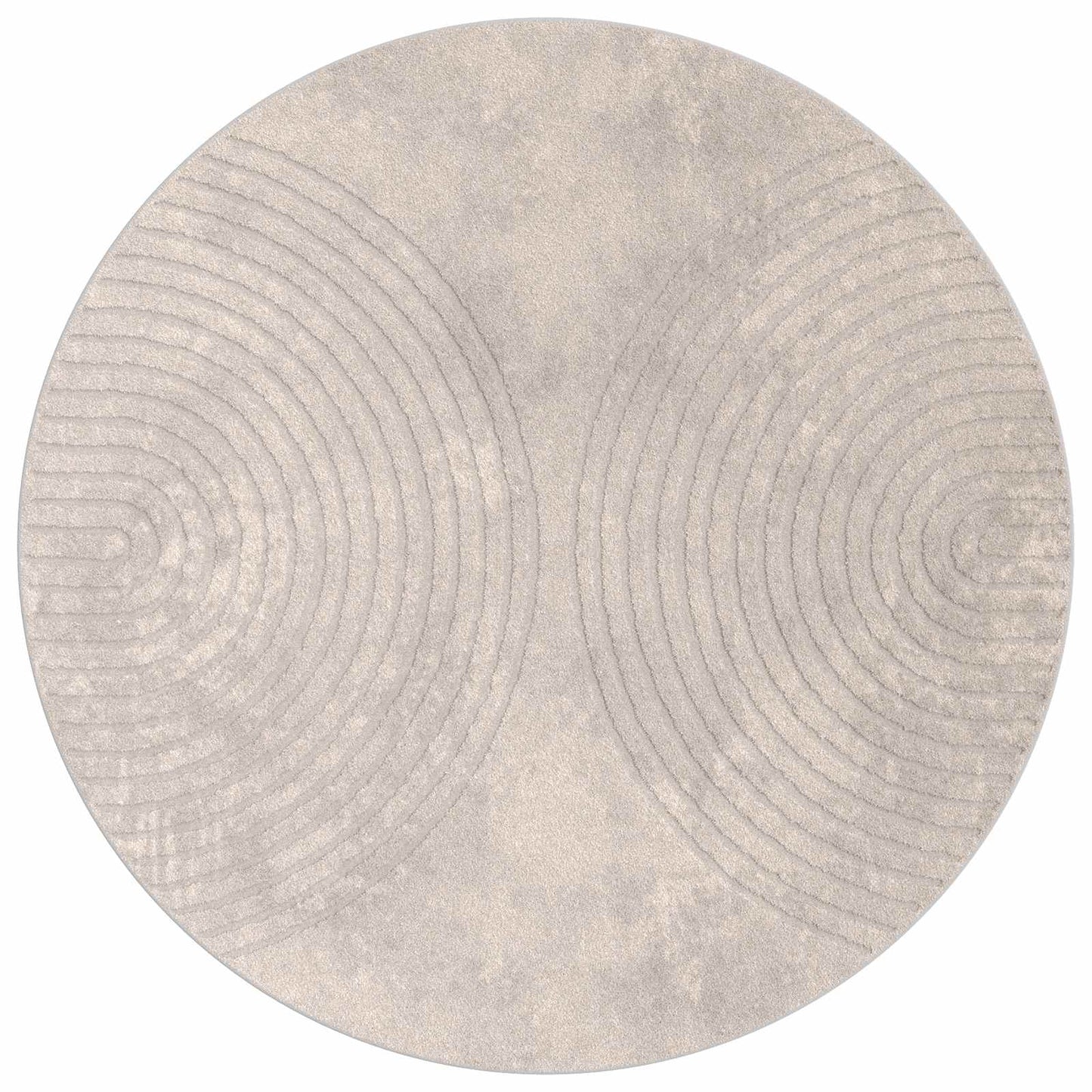 vidaXL Indoor Rug GALATI Beige Ø 160 CM Polyester 2